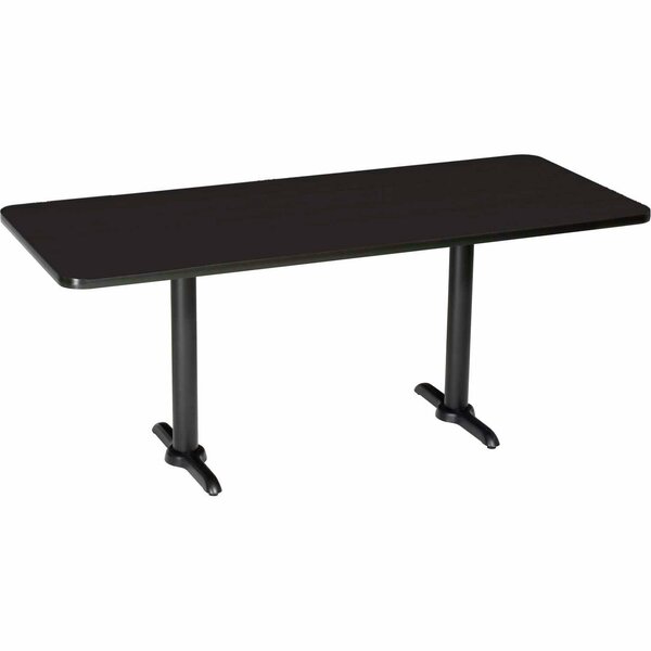 Interion By Global Industrial Interion Bar Height Breakroom Table, 72inL x 30inW, Black 695802BK